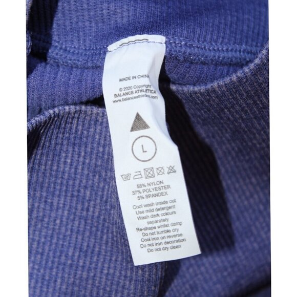 Balance Athletica Vitality Ribbed Leggings Size Large Seamless Hight Rise Blue - Picture 8 of 10